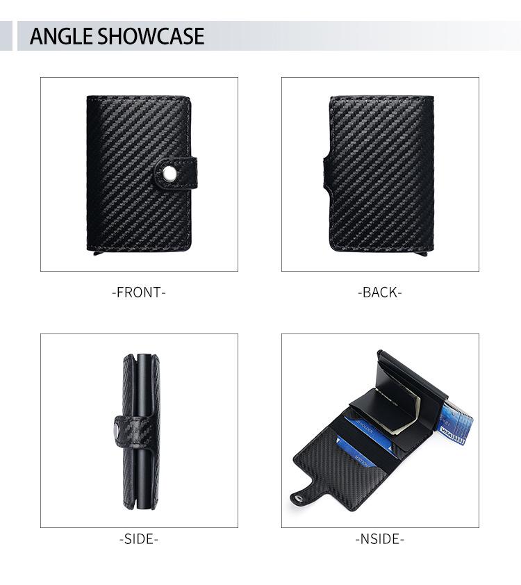 RFID Aluminum Alloy Credit Card Holder - Anti-Theft Pop-Up Design