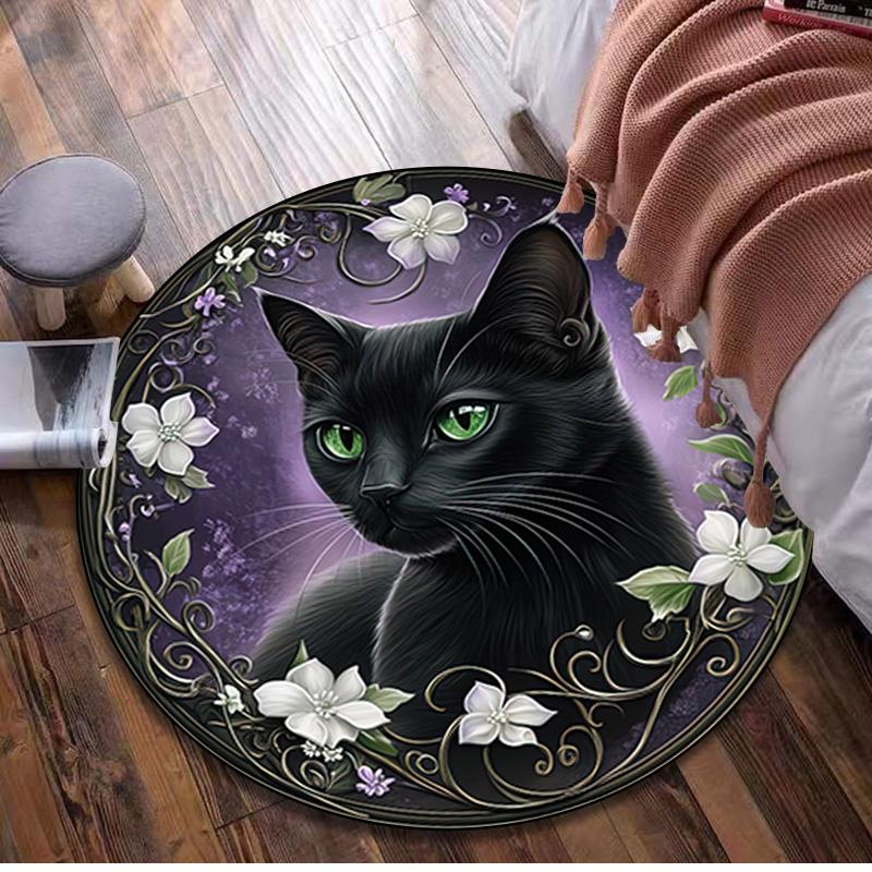 Animal  Circular Rug Office Decorative Carpet For Living Room Bedroom Door Mat Floor Rug Computer Chair Area Rug Viking Theme Decor