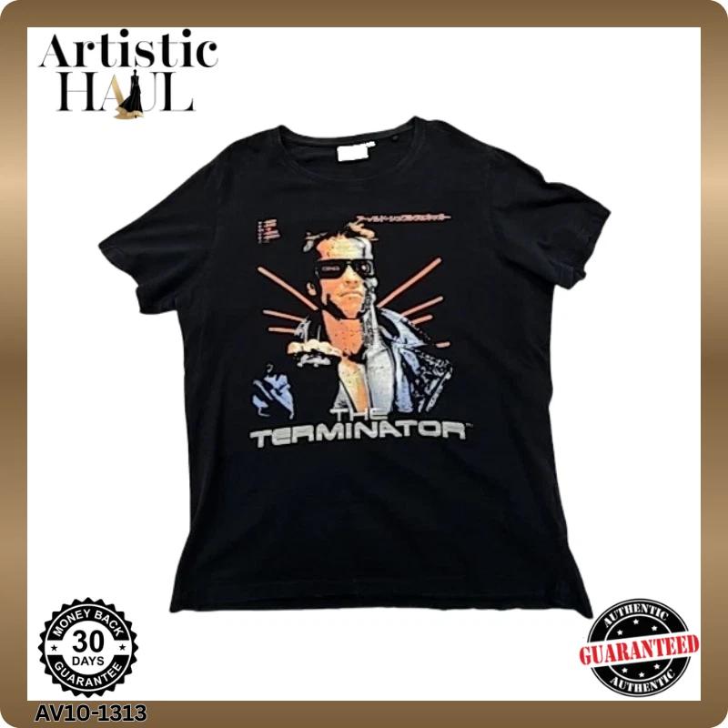 Terminator Men's Black Graphic T-Shirt Size XL Cotton Crew Neck Short Sleeve