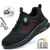 Men's Lightweight Steel Toe Safety Shoes Puncture-Protective Indestructible Work Boots Comfortable Footwear for Men