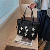 Bolsa Tote Cruz Chrome Hearts: Grande Capacidade, Estilo Celebridade da Internet, Bolsa Transversal Luxuosa e de Ombro para o Dia a Dia para Mulheres.