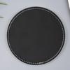 1pcs Waterproof Pu Leather Coaster Heat Resistant Round Cup Coaster Cup Mat Tableware Mat Bowl Placemat Home Tableware Decor