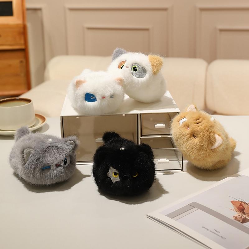 Gatti Neri Carini Arancioni Grigio Peluche Cartoni Animati Gatti Realistici Gattini Bambole Ciondoli Zaino Regali di Compleanno per Bambine