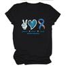 Peace Love Diabetes Awareness Shirt In November We Wear Blue Shirt For Support