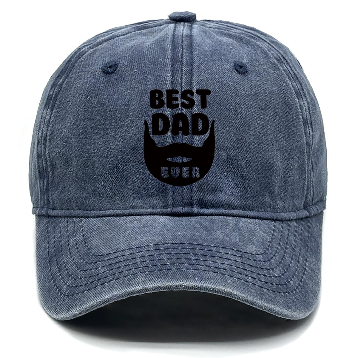 

BEST DAD EVER Print Snapback Baseball Cap, Father s Day Man s Cap Simple Adjustable Buckle Non-Stretch Fabric Retro Adjustable Baseball Hat as the picture темно-синий
