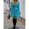 Women's Dresses Elegant and Elegant V-neck Printed A-line Dress