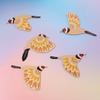 5Pcs Wooden Flying Birds Wall Decor Vintage Wall Figurines Sculpture  Living Room