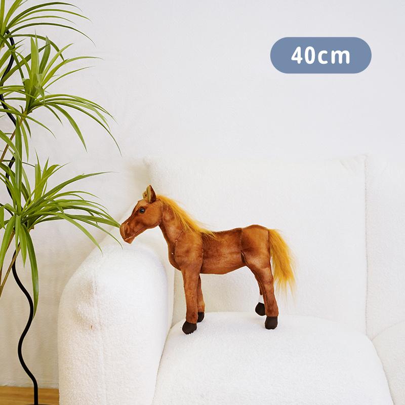 28-70cm New Simulation Horse Plush Toy Stuffed Lifelike Animal Dolls Birthday Gift Home Decoration