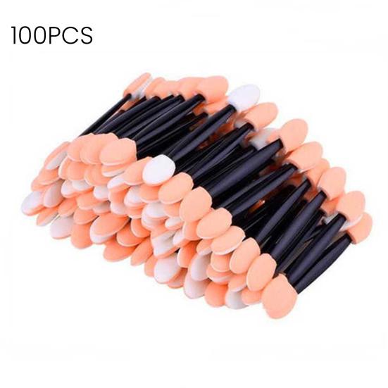 30/50/100/150/200Pcs Disposable Eyeshadow Brush Dual Side Sponge Applicator Portable Travel Women Double Head Eye Makeup Tools
