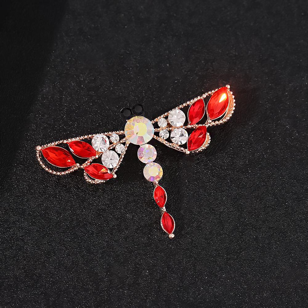 High-End Rose Red Chinese Flower Brooch: Classical Pin for Women's Qipao & Coat Accessories