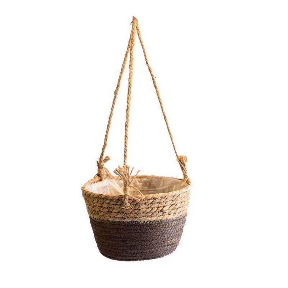 Καλάθι Αποθήκευσης Φυτών Macrame Σχοινί Γιούτας Κρεμάστρες Φυτών Chlorophytum Κρεμαστό Φυτοδοχείο Κήπου
