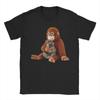 Punch Monkey Funny Animal Men T Shirt  Vintage Tees Short Sleeve Crewneck T-Shirts 100% Cotton Gift Idea Clothes