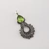 Rare Peridot Gemstone 925 Sterling Silver Oxidize Jewelry Designer Women's Pendant 1.8" For Birthday Gift CP-45-12