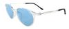 Field Gate COSTA 673313 Clear x Blue II Stylish Boston Lightweight UV Polarized Memory Foam TR90 Soft Case Clear x Blue One Size Sunglasses, Style,