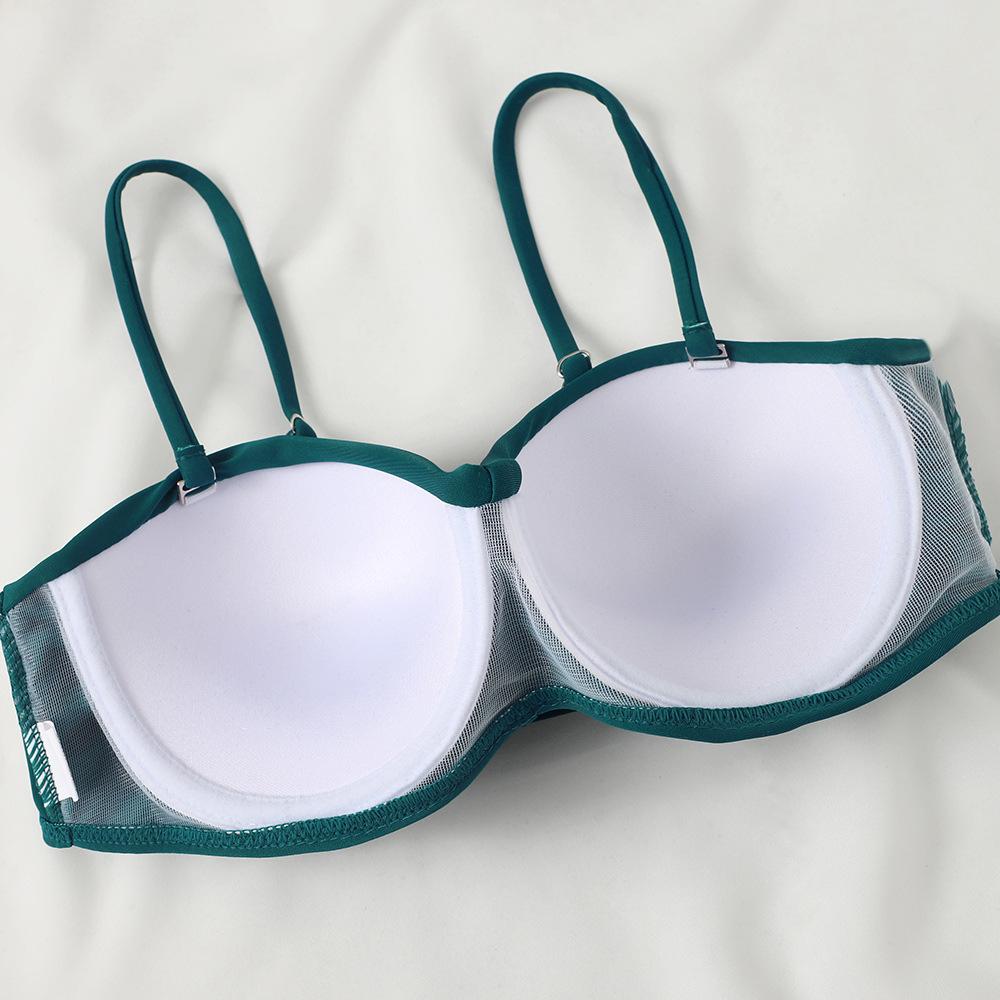 Swimsuit Women Hard Clad Steel Split Swimwear Halter Neck High Waist Sexy Leopard Bikini Sets