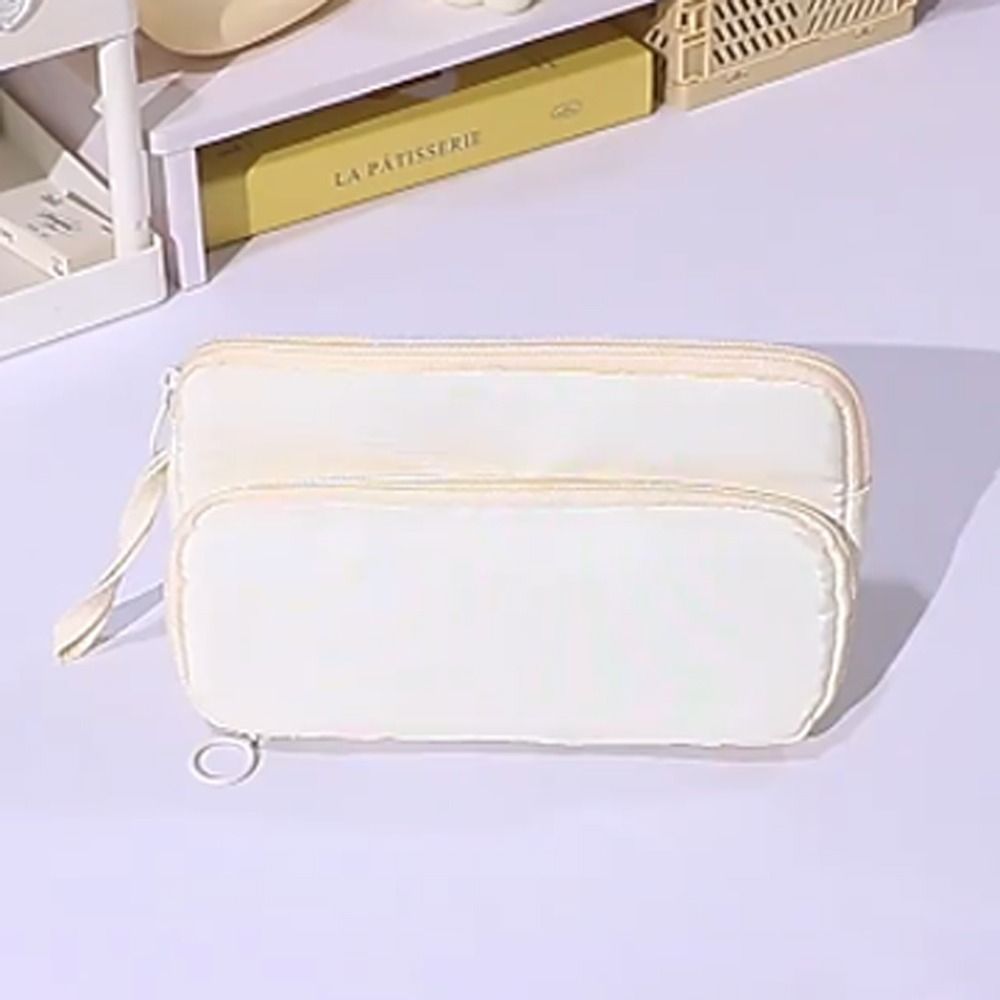 Double-layer Ladder Pencil Case Zipper Stationery Bag Organizer Supplies Kawaii Pencil Bag  School
