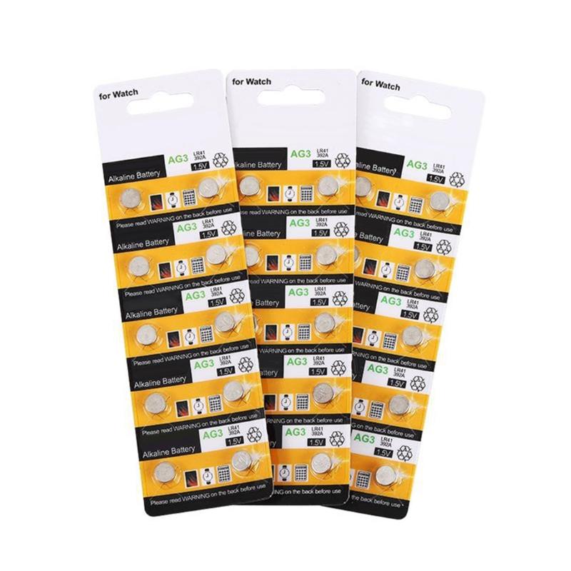 10PCS/20pcs AG3 LR41 736 Button Coin Cell Batteries 1.5V Coin Cell Batteries For Watches, Calculators, Toy Power Supply