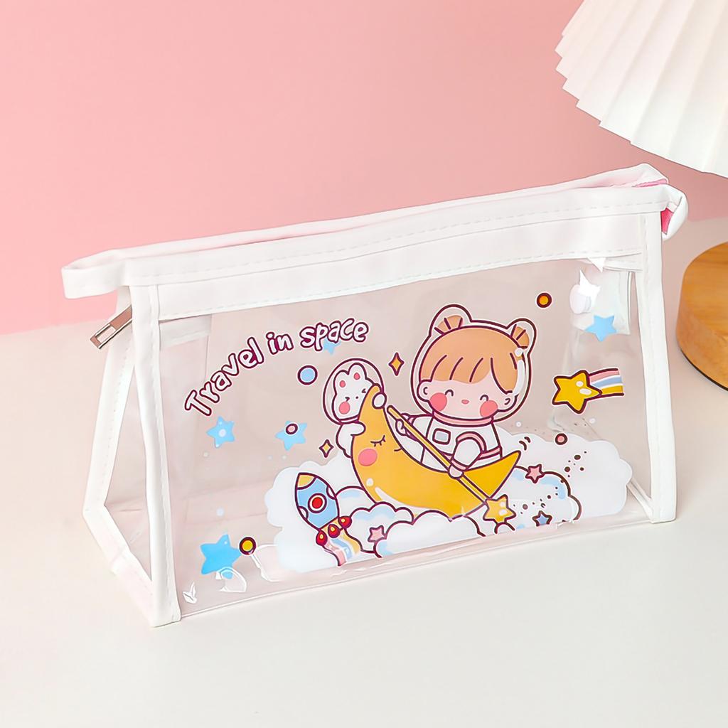 Cute Clear Cosmetic Bag Smoother  Large Capacity Multifunctional Portable Travel Storage Bag F