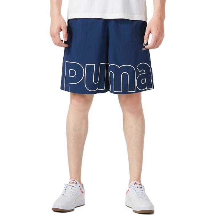 Puma Letter Print Sports Casual Shorts Men shorts Blue 623412-15