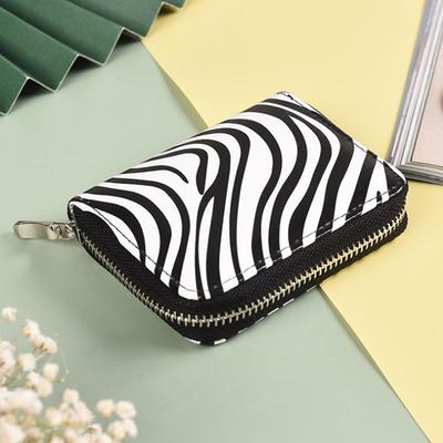 Zebra Print Purse Wallet For Women Leather Short Wallet Cute Coin Purses Money Pouch Mini Wallets Carteras Credit Card Holder