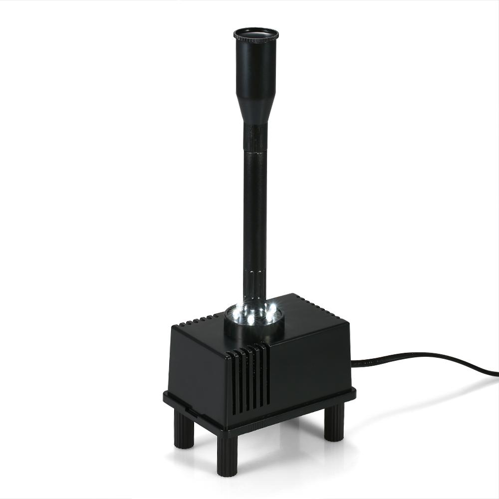 Bomba de água submersível de 10 W com luz LED para aquário tanque de peixes lagoa jardim fonte de banho de pássaros