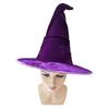 Elegant Witch Hat Soft And Nonwoven Fabric Folded Design Wizard Hat For Halloween Costumes Parties Hats 2pcs