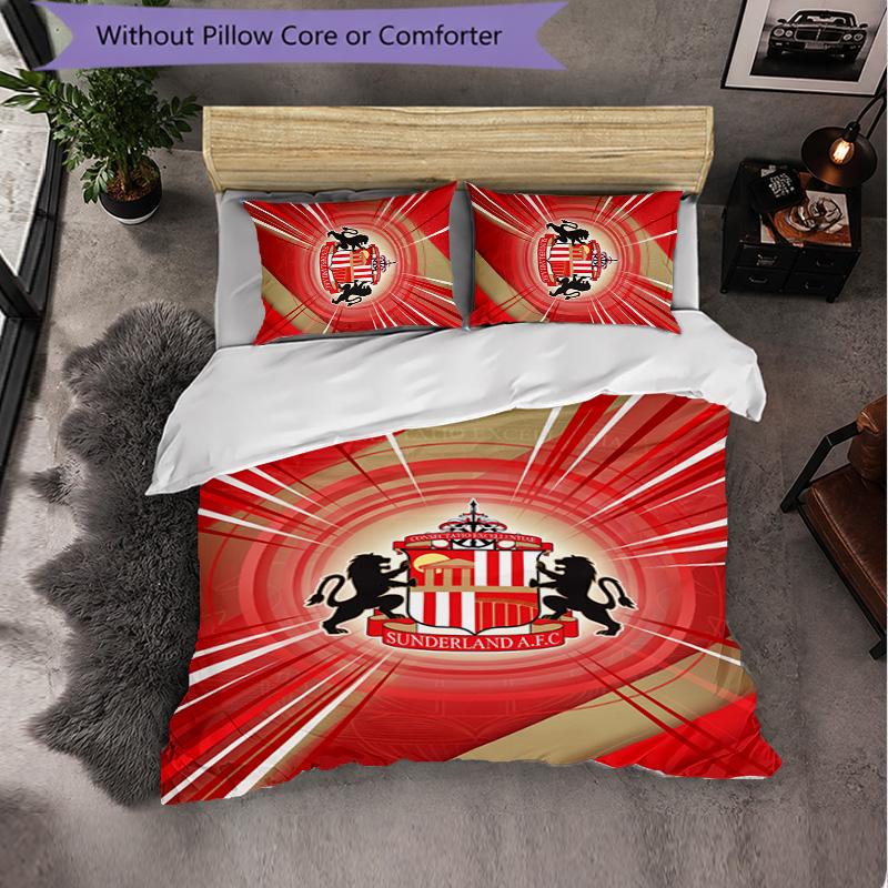 Biancheria da letto a tema Sunderland Set 3 pezzi Copripiumino Biancheria da letto decorativa per camera da adolescente Decorazione per la casa
