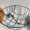 Hanging Basket Flower Pot Half Round Wire Plant Holder with Chain for Porch Garden Balcony