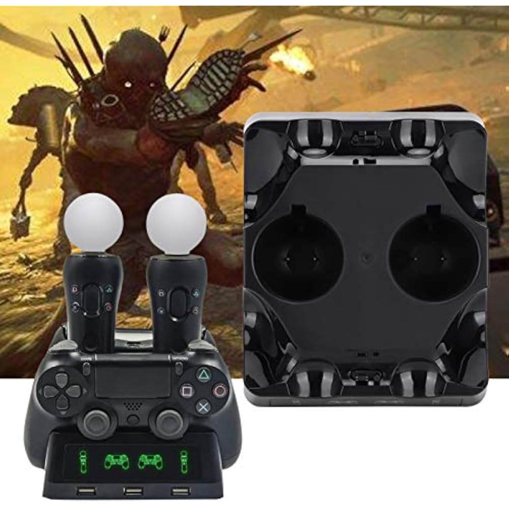 Charging Dock, Multi-function charger,/MOVE/ VR Controller 4 Charging Dock, USB Cable DC 5V/1000mA