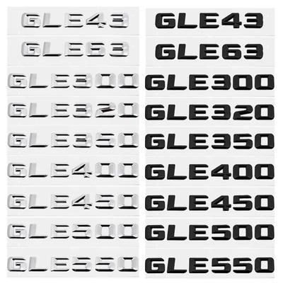 3D Car Rear Trunk Sticker Tail Number Emblem for Mercedes Benz GLE43 GLE63 GLE300 GLE320 GLE350 GLE400 GLE450 GLE500 GLE550