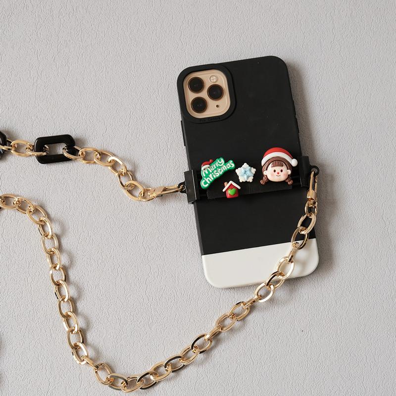 Neue Cartoon Universal Nette Candy Weihnachten Lanyard Zurück Clip Für Hängende Halsband Crossbody Schnur Telefon Fall Zurück Halterung Clip