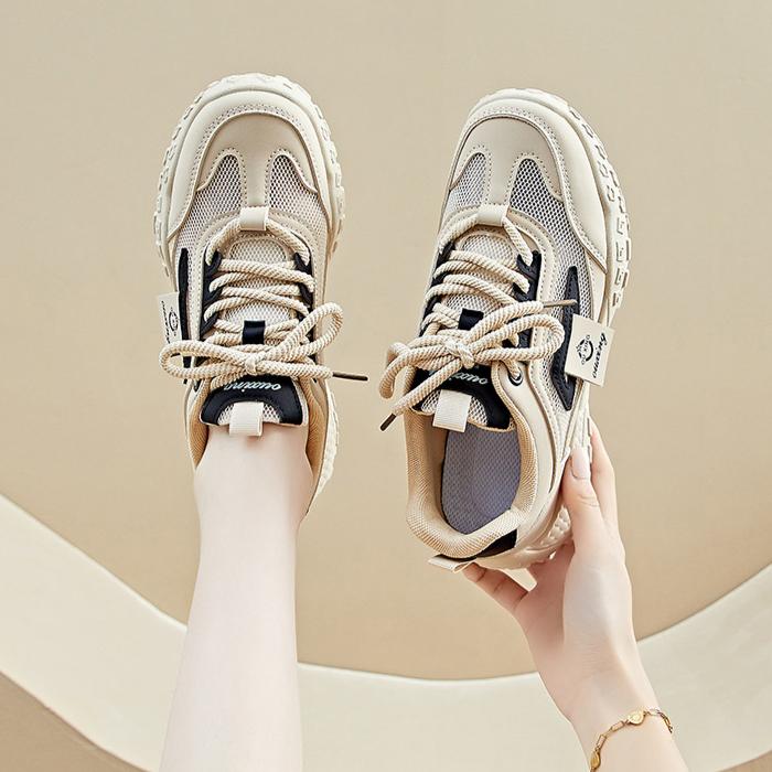 

Summer Student Sports Running Mesh Breathable Leisure Height Increase 35 жёлтый