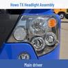 Black Gold Headlight Assembly for SITRAK Howo T7H/T5G/TX with Turn Signal & Daytime Running Lights