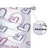 1PCS pink purple line heart-shaped gauze curtain   romantic style   living room and bedroom   translucent gauze curtain