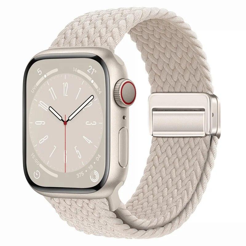 Nylon Strap For Apple Watch 44mm 45mm 49mm 42mm 38mm 40mm 41mm Watchband Bracelet for iWatch Series Ultra 9 8 7 6 5 4 SE 3 Band
