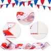 Κορδέλα 1/3 Roll American Flag Διπλής Όψης Αστέρι Ριγέ Ενσύρματη Κορδέλα Πακέτο Κόκκινη 4η Ιουλίου Ημέρα της ανεξαρτησίας Μπλε Λευκή Κορδέλα DIY Craft