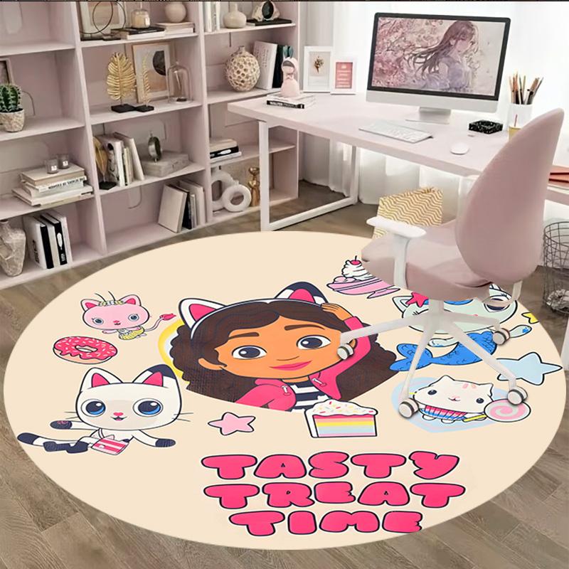 1pc Gaby's Bubble House1 Print Round Carpet Chair Round Carpet Suitable for Bedroom Living Room Home Decorative Carpet