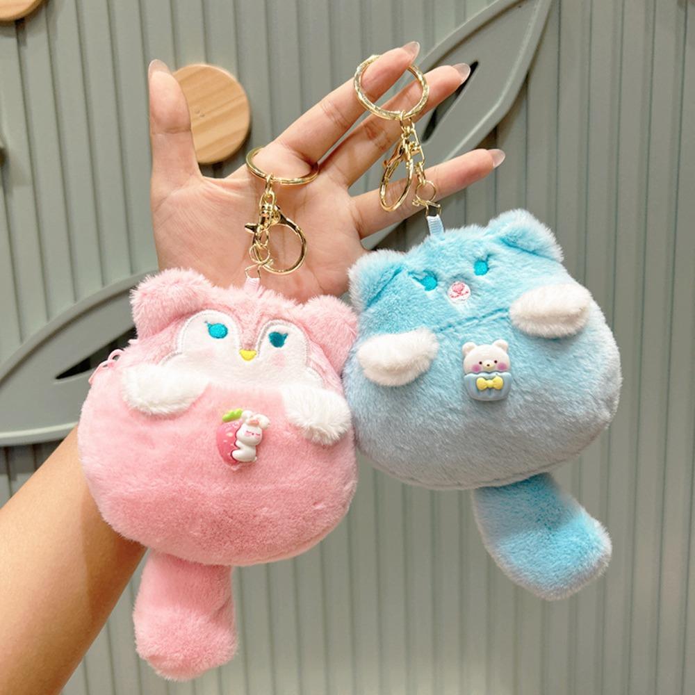 with Keychain Animal Coin Purse Animal Cartoon Plush Zero Wallet Bag Hanging Accessories