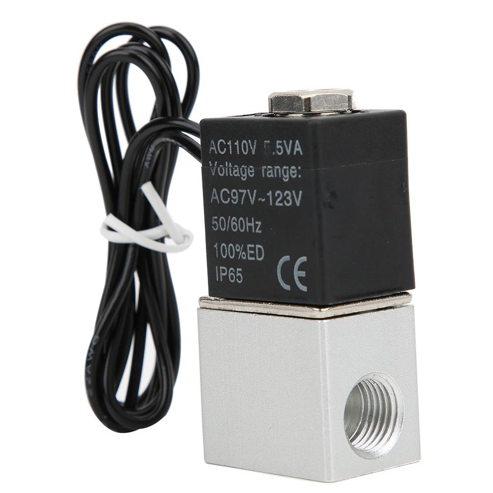 Quick Response Solenoid Valve Water Air Oil 2 Position 2 Way Aluminum Alloy Valve DC110V