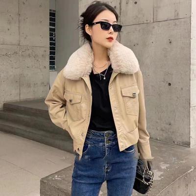Plus Velvet Thickened PU Leather Cotton Coat for Women Winter New Style Small Short Embossed Leather Jacket Small Cotton-padded Jacket