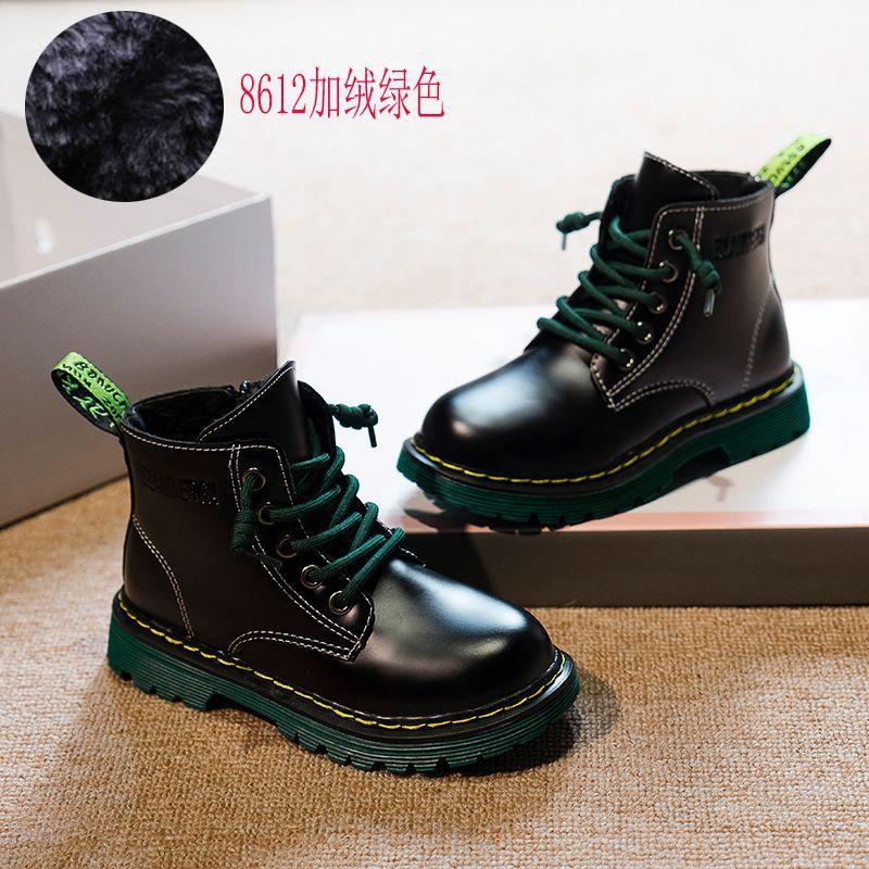 2025 Girls' boots, booties, girls' Martin boots, autumn/winter, new children's cotton boots, knitted princess boots, fleece cotton shoes