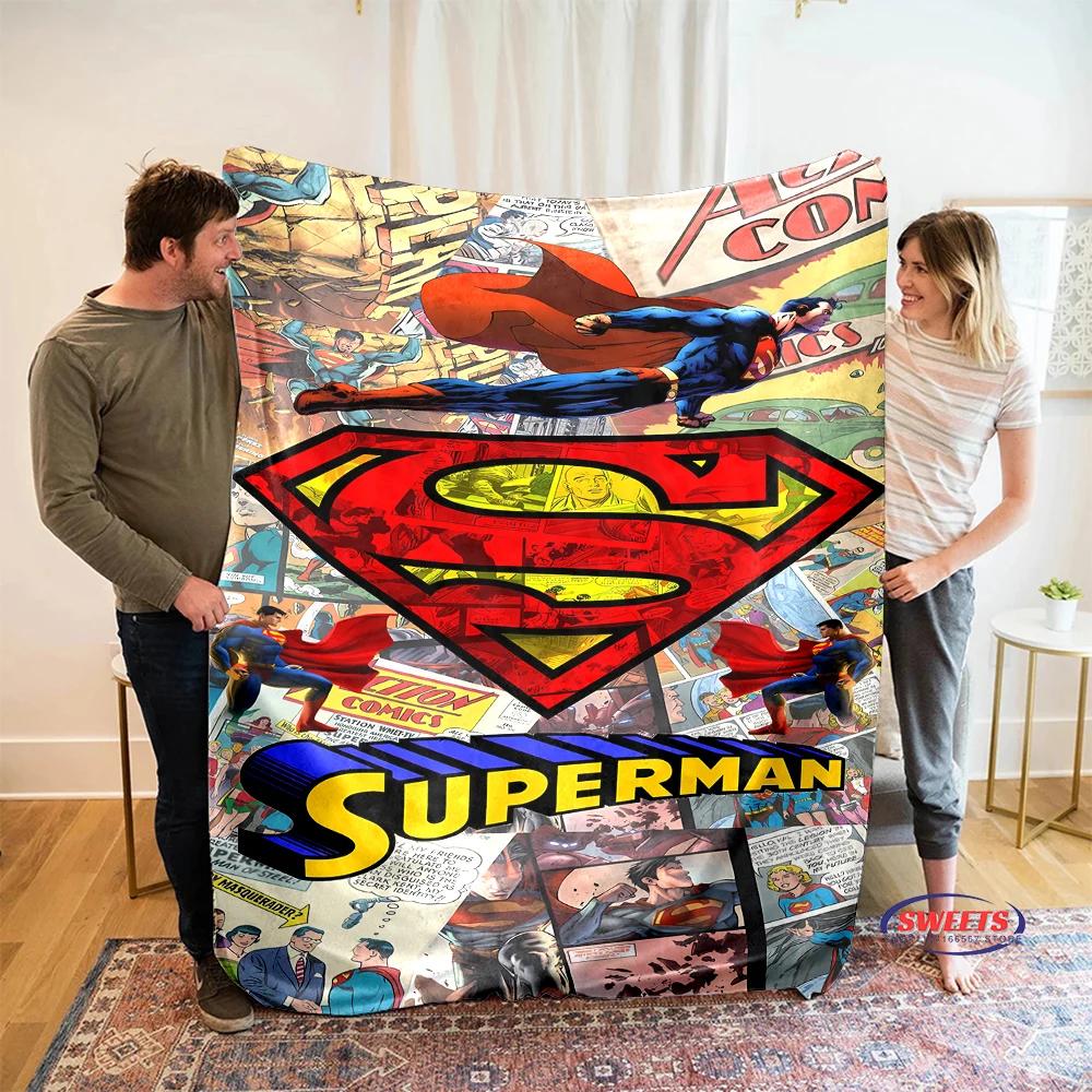 Comfortable and Soft Superman Blanket, Add Beauty To The Home, All Seasons, Home Office Can Be Used, Nap Camping Flannel Blanket