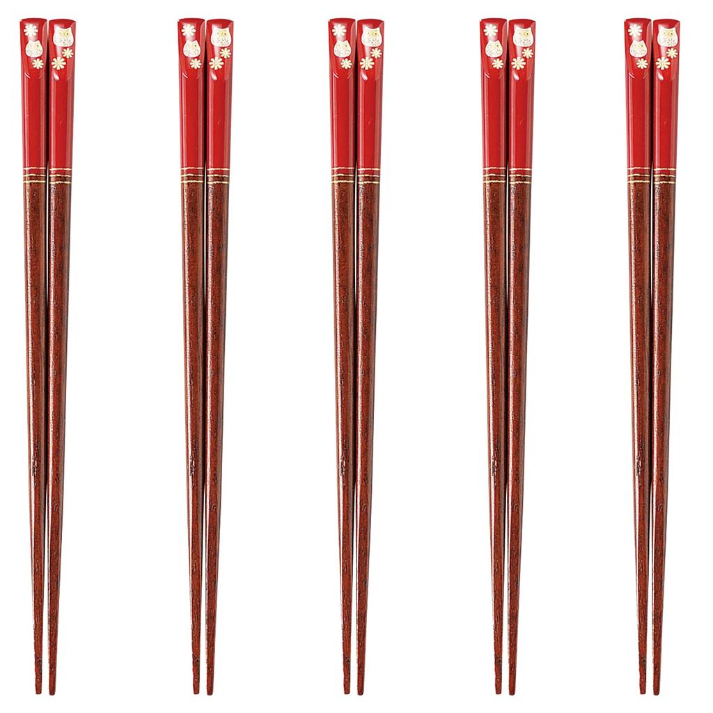 Happy Set of Made In PID2650 J-kitchens Chopsticks, 5, Material Wood, Chopsticks, Japan,