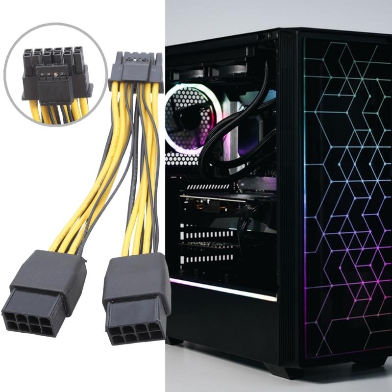 Double 8Pin 6+2PIN Female to 16Pin 12+4Pin Male Adapter Cable for RTX40 Series Stable to Motherboards Power Transfer