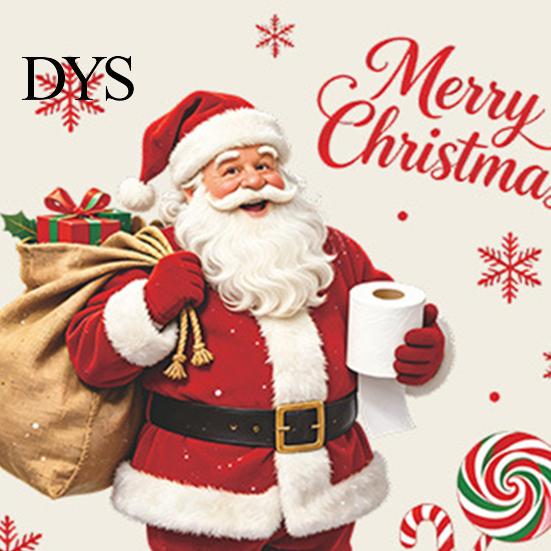 Winter Bathroom Festive Decorations Christmas Toilet Stickers, Funny Santa Claus Waterproof Lid Tank Seat Decals, Ceramic Glaze Safe Decals
