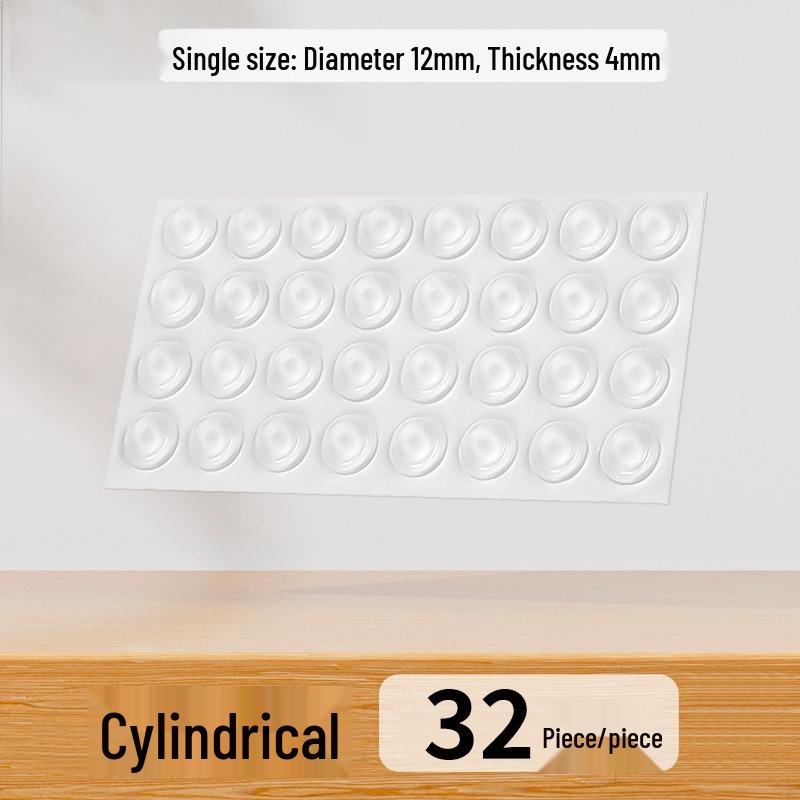 Self-Adhesive Silicone Anti-Collision Beads: Transparent Door Handle & Toilet Lid Shock Absorbers