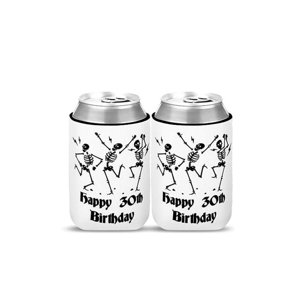 2Pcs Death To My 20s Can Coolers Spooky Scary Skull Halloween Party Gothic for Youth Bachelorette Decorations Bride To Be Gifts