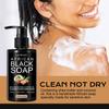 African Black Soap Liquid Clearing Body Wash - Deep Cleansing of Skin Impurities and Contaminants-Evenly Brighten Skin Tone,200g