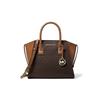 Avril Classic Presbyopic Color Matching Ear Bag Shoulder Crossbody Bag Canvas and Leather Handbag Small Size Women's Acorn Brown