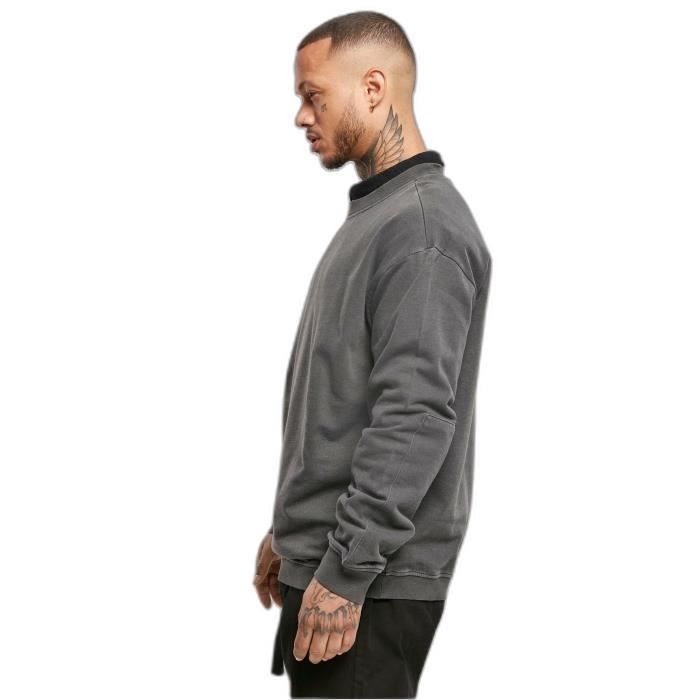 Sweatshirt Urban Classics Pigment Dyed Crew Neck - noir - L